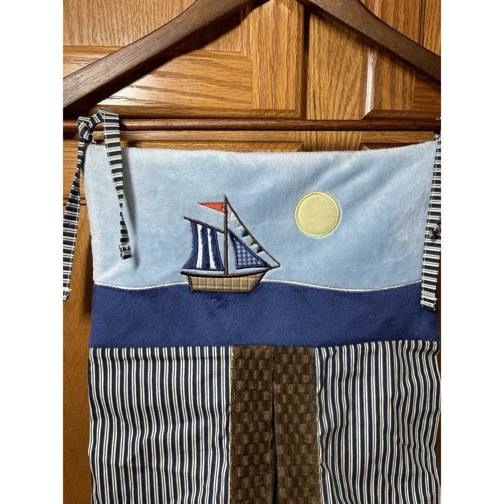 Nojo Sail Boat baby‎ diaper Stacker Nautical Beach Tropical Nursery Decor 2009